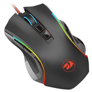 Redragon Griffin Preto: Mouse Gamer Óptico com 6 Botões e RGB